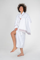 Cotton Box-Classic Bornoz Seti Helya Beyaz Unisex L/Xl-Bornoz Seti-2-Milagron.com