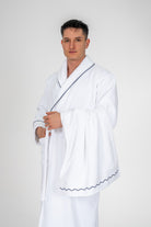 Cotton Box-Classic Bornoz Seti Josina Beyaz Erkek L/Xl-Bornoz Seti-2-Milagron.com