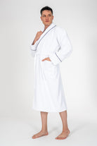 Cotton Box-Classic Bornoz Seti Josina Beyaz Erkek L/Xl-Bornoz Seti-3-Milagron.com