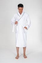 Cotton Box-Classic Bornoz Seti Josina Beyaz Erkek L/Xl-Bornoz Seti-4-Milagron.com