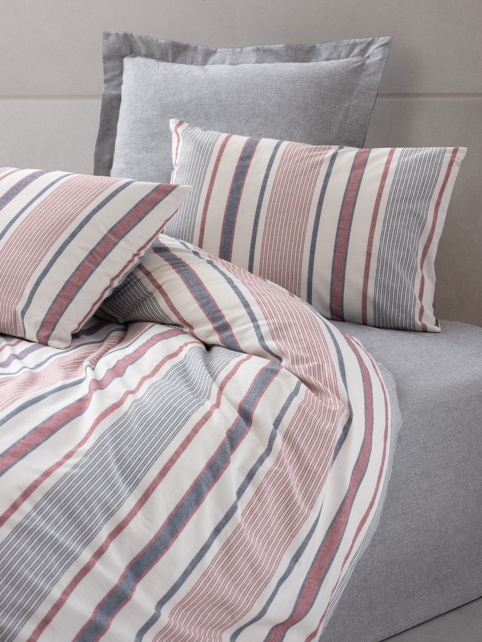 Cotton Box-Cotton Box Natureforce İpliği Boyalı çift Kişilik Nevresim Takımı Duo Mavi-Nevresim Takımı-2-Milagron.com