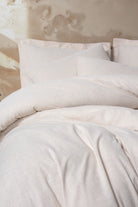 Cotton Box-Cotton Keten Çift Kişilik Nevresim Takımı Basic Bej-Nevresim Takımı-1-Milagron.com