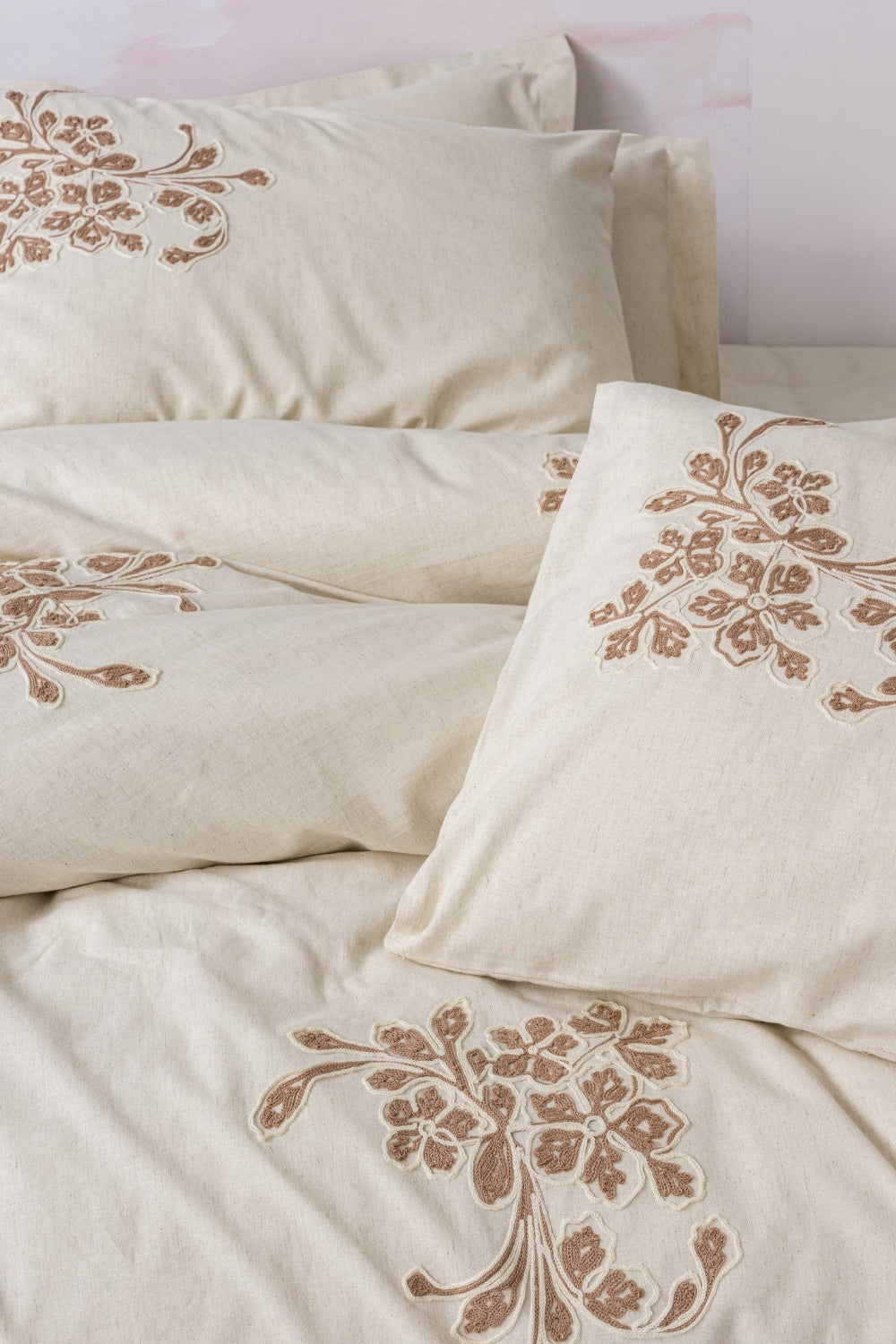 Cotton Box-Cotton Keten Çift Kişilik Nevresim Takımı Kaneli-Nevresim Takımı-2-Milagron.com