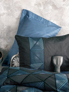 Cotton Box-Dark Çift Kişilik Nevresim Takımı Armor Siyah-Nevresim Takımı-2-Milagron.com