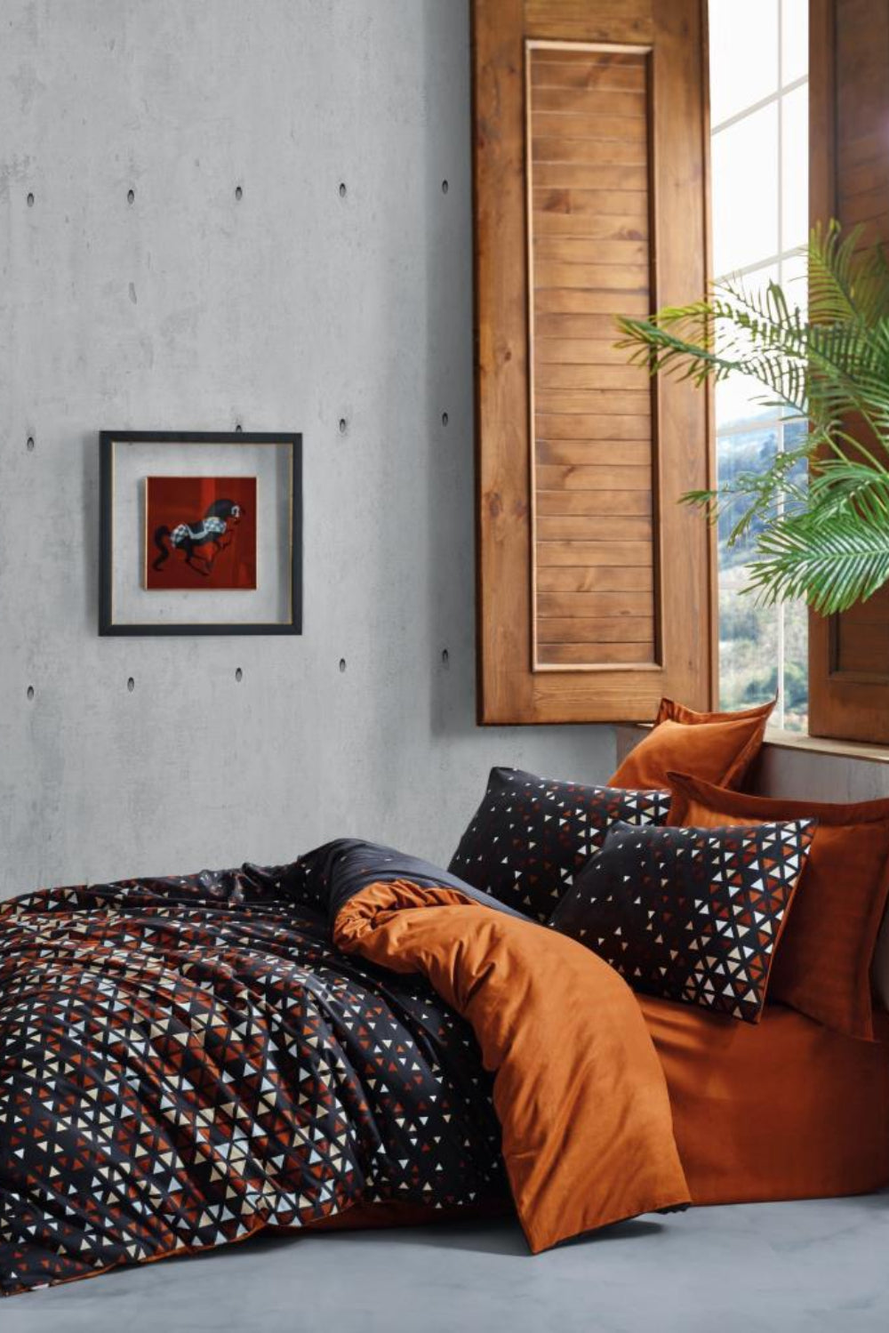 Cotton Box-Dark Çift Kişilik Nevresim Takımı Colin Tarçın-Nevresim Takımı-1-Milagron.com