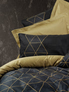 Cotton Box-Dark Tek Kişilik Nevresim Takımı Veta Gold-Nevresim Takımı-2-Milagron.com