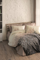 Cotton Box-Cotton Box Dual Tek Kişilik Nevresim Takımı Lindon Bej-Tek Kişilik Nevresim Takımı-1-Milagron.com