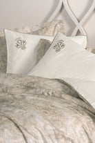 Cotton Box-Elite Saten Çift Kişilik Nevresim Takımı Beatrix Bej-Nevresim Takımı-1-Milagron.com