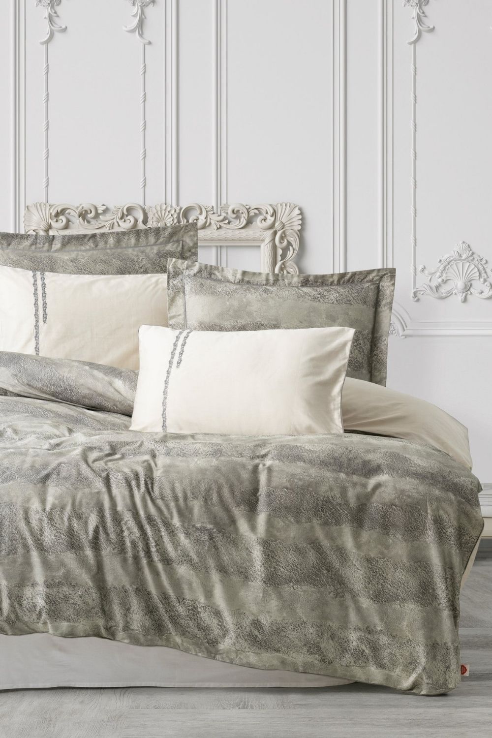 Cotton Box-Elite Saten Çift Kişilik Nevresim Takımı Sendero Haki-Nevresim Takımı-1-Milagron.com