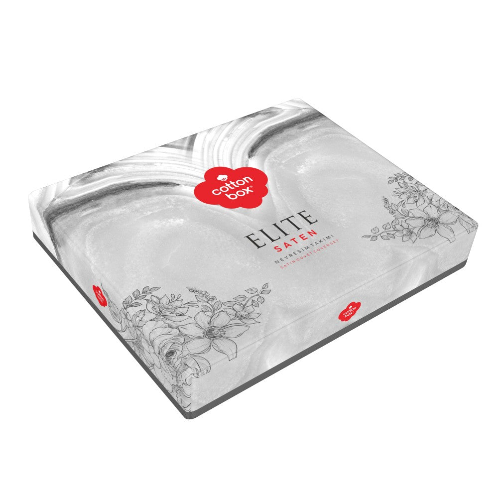 Cotton Box-Elite Saten Çift Kişilik Nevresim Takımı Stilla Mavi-Nevresim Takımı-4-Milagron.com