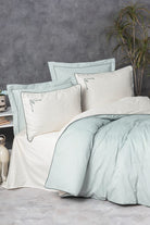 Cotton Box-Elite Saten Çift Kişilik Nevresim Takımı Vanko Mint-Nevresim Takımı-1-Milagron.com