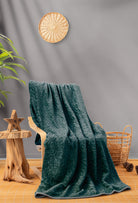 Cotton Box-Emboss Çift Kişilik Battaniye Petrol-Battaniye-1-Milagron.com