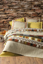 Cotton Box-Ethnic Çift Kişilik Complete Set Magnus Hardal-Nevresim Takımı-1-Milagron.com