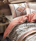 Cotton Box-Ethnic Çift Kişilik Nevresim Takımı Felix Kiremit-Nevresim Takımı-2-Milagron.com