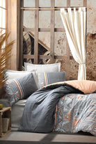 Cotton Box-Cotton Box Ethnic Tek Kişilik Nevresim Takımı Adiel Gri-Tek Kişilik Nevresim Takımı-1-Milagron.com