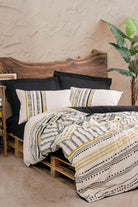 Cotton Box-Cotton Box Ethnic Tek Kişilik Nevresim Takımı Elvira Siyah-Tek Kişilik Nevresim Takımı-1-Milagron.com