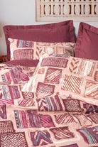 Cotton Box-Cotton Box Ethnic Tek Kişilik Nevresim Takımı Estilo Bordo-Tek Kişilik Nevresim Takımı-2-Milagron.com