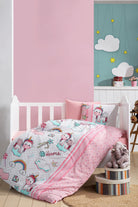 Cotton Box-Cotton Box Flanel Bebek Nevresim Takımı Unicorn Pembe-Bebek Nevresim Takımı-1-Milagron.com