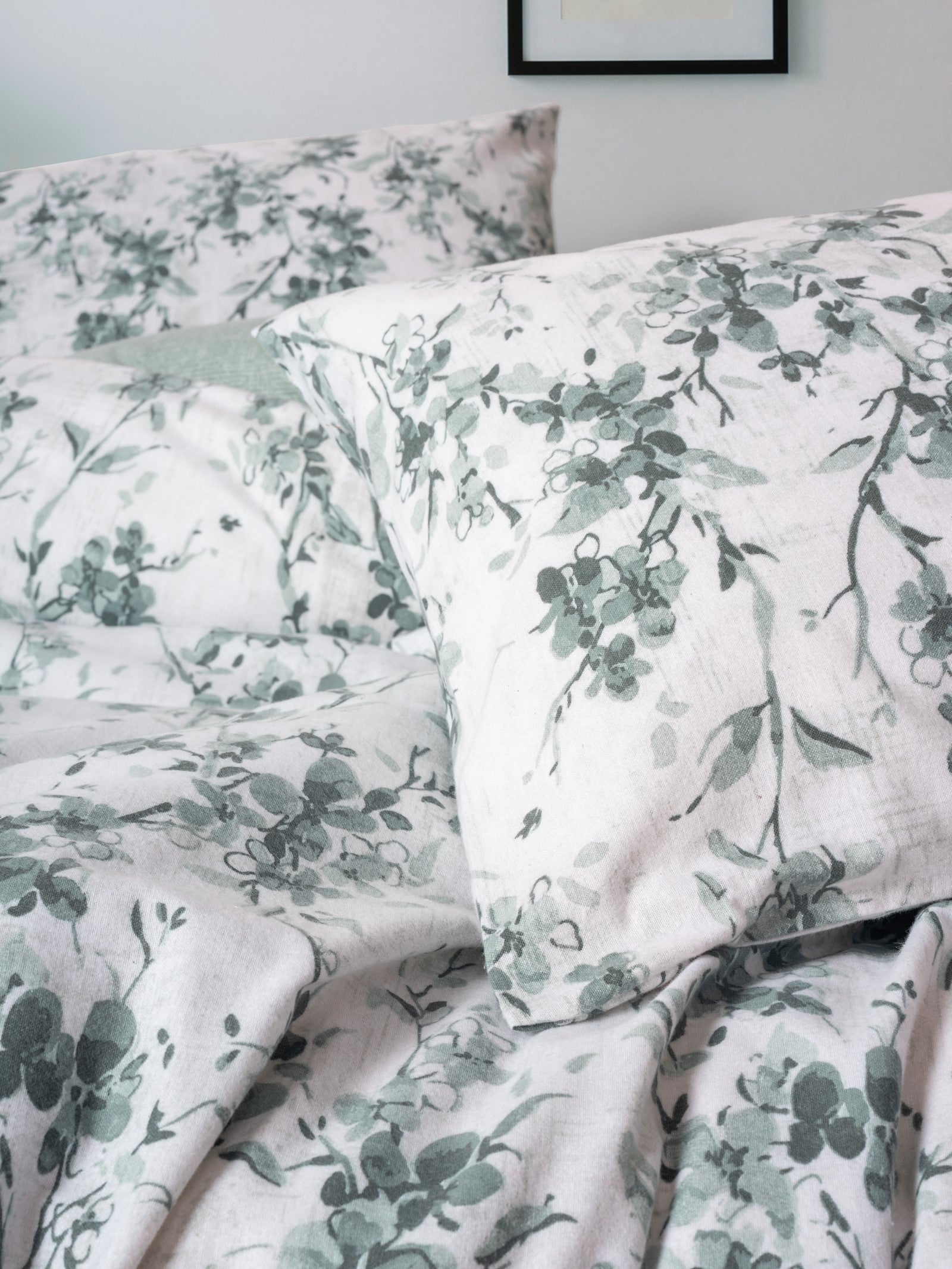 Cotton Box Flanel Çift Kişilik Nevresim Takımı Casey Petrol