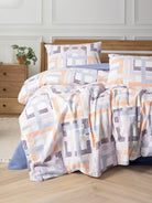 Cotton Box Flanel Çift Kişilik Nevresim Takımı Hayden Lila