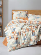 Cotton Box Flanel Çift Kişilik Nevresim Takımı Rina Kiremit