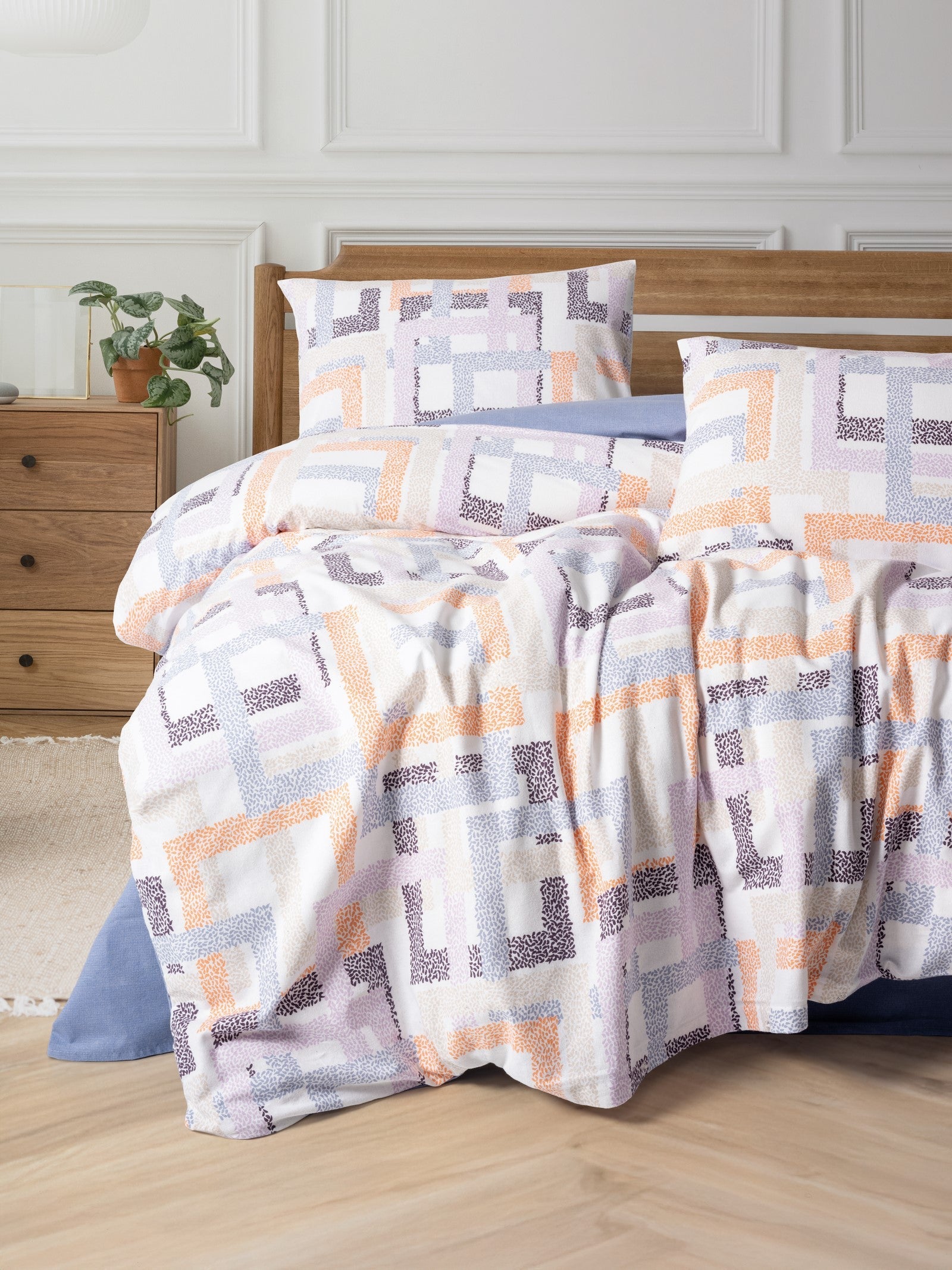 Cotton Box Flanel Tek Kişilik Nevresim Takımı Hayden Lila