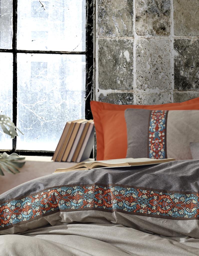 Cotton Box-Folk Art Tek Kişilik Nevresim Takımı True Tarçın-Nevresim Takımı-2-Milagron.com