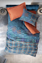 Cotton Box-Cotton Box Genç Odası Tek Kişilik Lastikli çarşaflı Nevresim Takımı Pleds Tarçın-Tek Kişilik Nevresim Takımı-1-Milagron.com