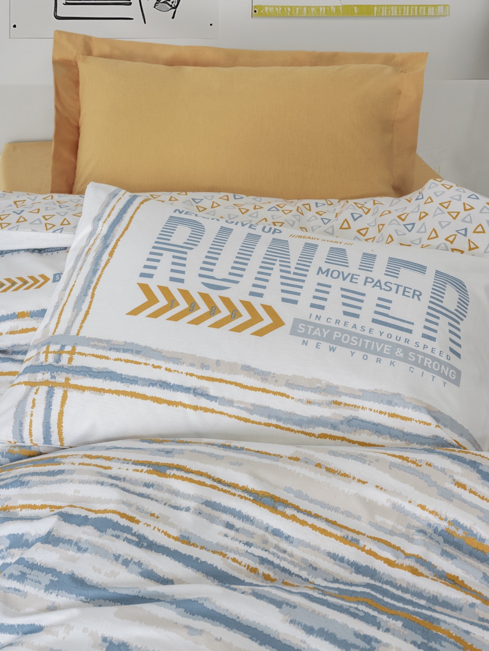 Cotton Box Genç Odası Tek Kişilik Nevresim Takımı Dashon Sarı