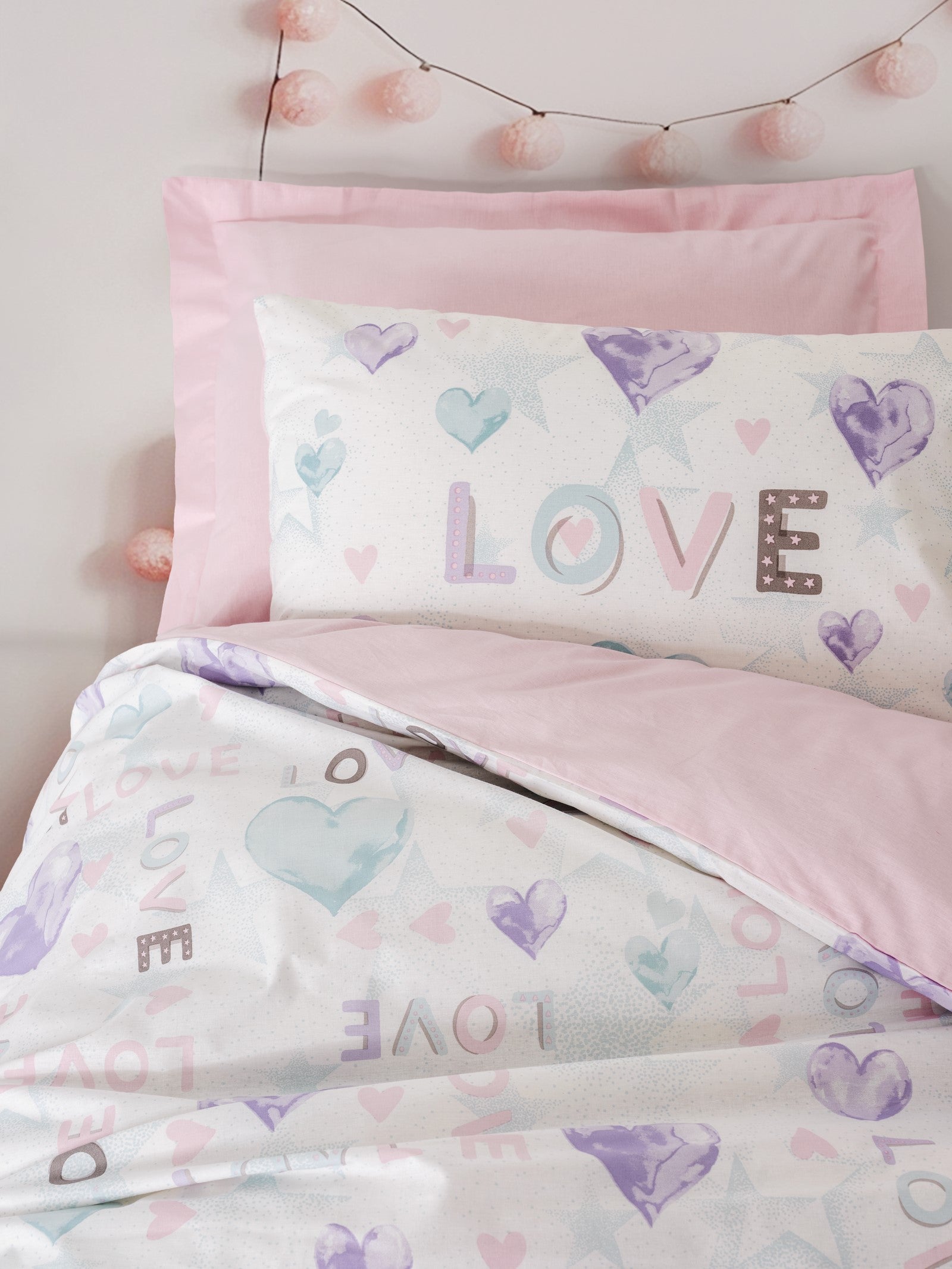 Cotton Box Genç Odası Tek Kişilik Nevresim Takımı Lovella Pembe