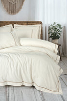 Cotton Box-Inborn Çift Kişilik Nevresim Takımı Banded Kahve-Nevresim Takımı-1-Milagron.com