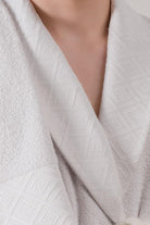 Cotton Box-Jakarlı Aile Bornoz Seti Camilla Mürdüm Gri-Bornoz Seti-4-Milagron.com