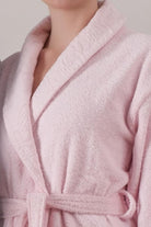 Cotton Box-Jakarlı Aile Bornoz Seti Camilla Pembe Indigo-Bornoz Seti-3-Milagron.com