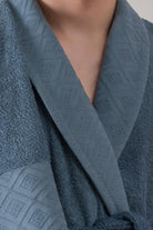 Cotton Box-Jakarlı Aile Bornoz Seti Camilla Pembe Indigo-Bornoz Seti-4-Milagron.com