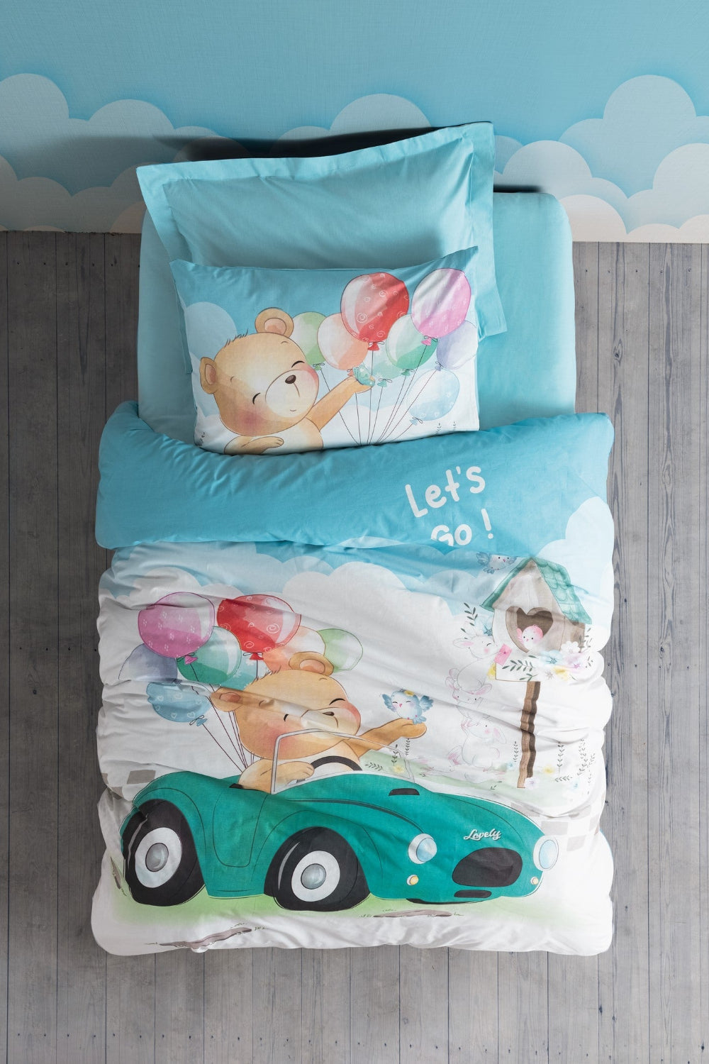 Cotton Box-Cotton Box Junior Tek Kişilik Nevresim Takımı Buddy Mavi-Tek Kişilik Nevresim Takımı-1-Milagron.com