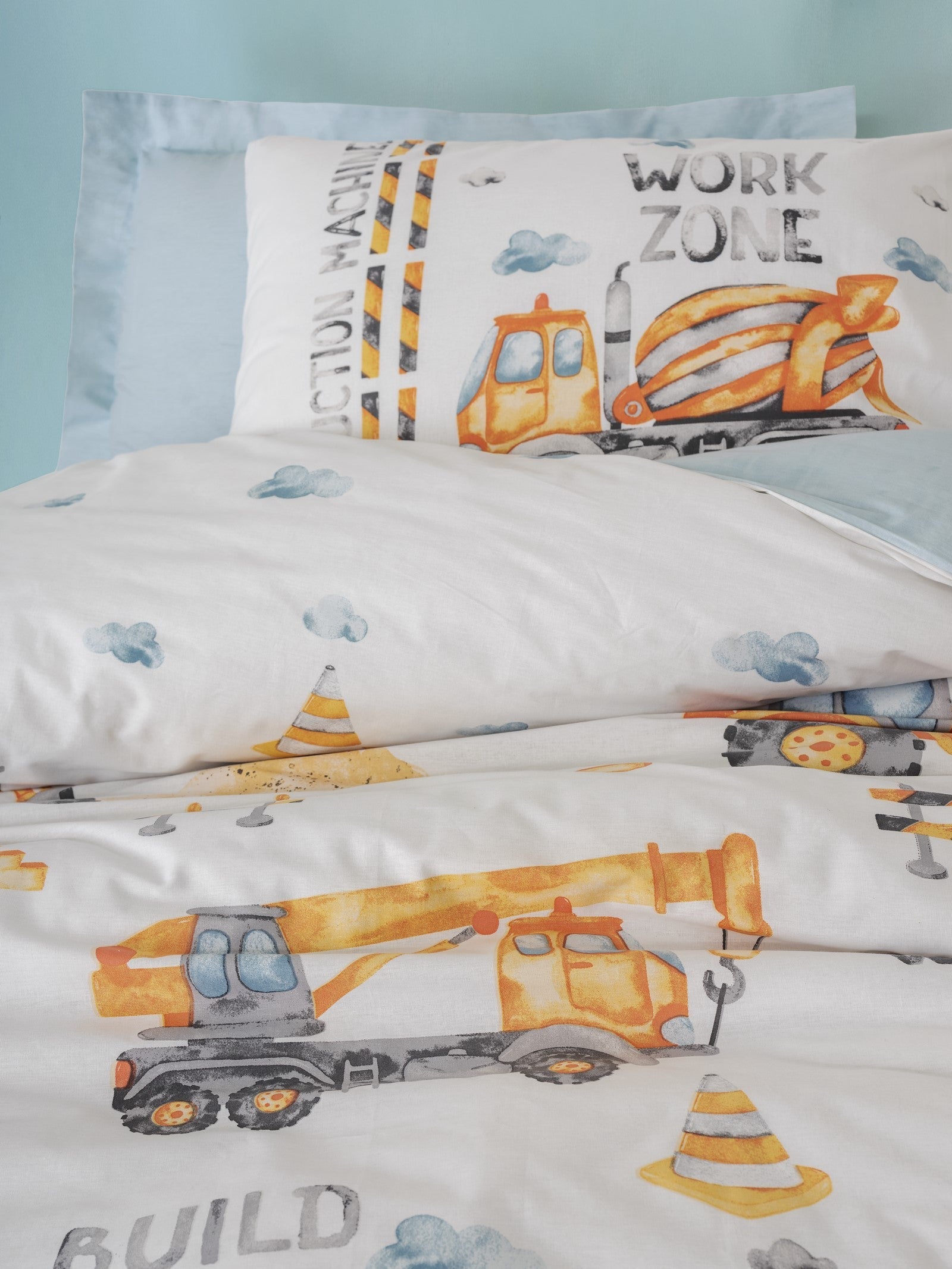 Cotton Box Junior Tek Kişilik Nevresim Takımı Buildo Mavi