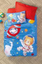 Cotton Box-Cotton Box Junior Tek Kişilik Nevresim Takımı Planet Mavi-Tek Kişilik Nevresim Takımı-1-Milagron.com