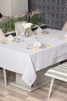 Cotton Box-Keten Masa Örtüsü Takımı Pera Beyaz 175x240-Masa Örtüleri-1-Milagron.com