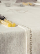 Cotton Box-Keten Masa Örtüsü Takımı Pera Ekru 175x240-Masa Örtüleri-3-Milagron.com