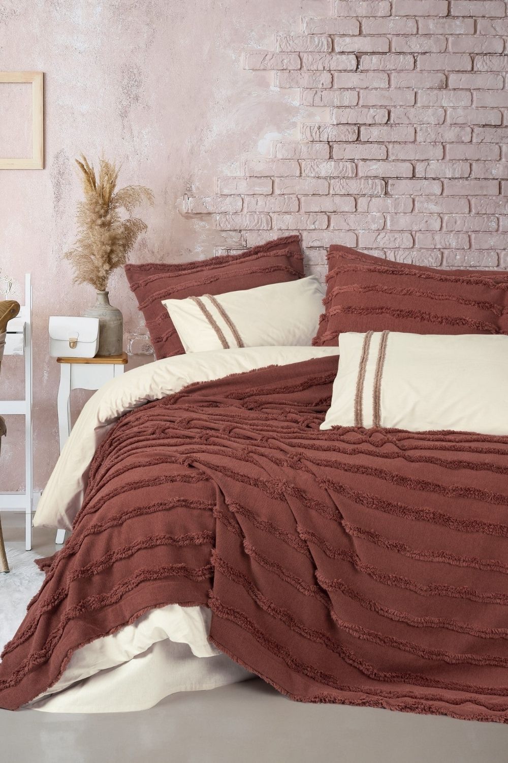 Cotton Box-Limi Çift Kişilik Yatak Örtülü Nevresim Takımı Rolf Tarçın-Yatak Örtüsü-1-Milagron.com