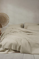 Cotton Box-Liny Çift Kişilik Nevresim Takımı Sungai Bej-Nevresim Takımı-1-Milagron.com