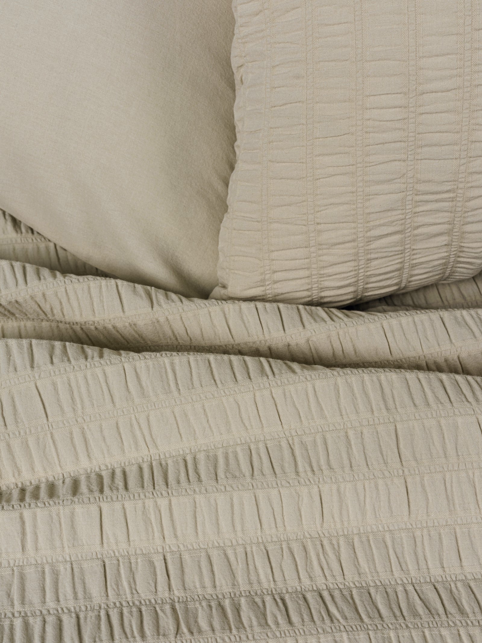 Cotton Box-Liny Çift Kişilik Nevresim Takımı Sungai Bej-Nevresim Takımı-3-Milagron.com