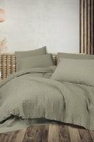 Cotton Box-Liny Çift Kişilik Nevresim Takımı Sungai Yeşil-Nevresim Takımı-1-Milagron.com