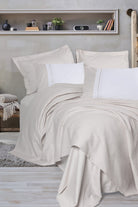 Cotton Box-Lusso Bambu Çift Kişilik Pike Takımı Chaste Taş-Pike Takımı-1-Milagron.com