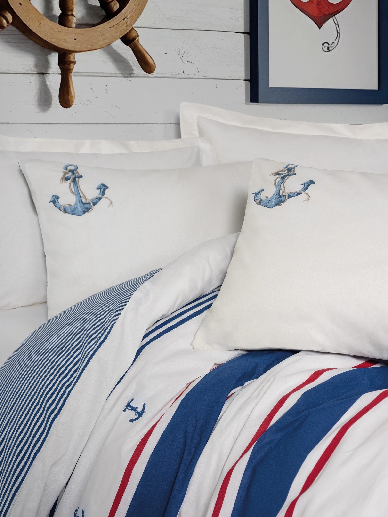 Cotton Box-Maritime Çift Kişilik Nevresim Takımı Brine Ekru-Nevresim Takımı-2-Milagron.com