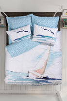 Cotton Box-Cotton Box Maritime çift Kişilik Nevresim Takımı Sail Mavi-Çift Kişilik Nevresim Takımı-1-Milagron.com