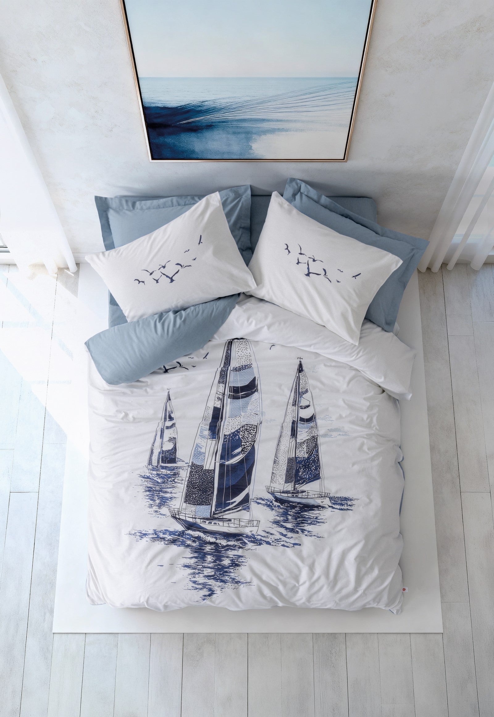  Maritime Çift Kişilik Nevresim Takımı Skipper Indigo