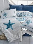 Cotton Box-Maritime Çift Kişilik Nevresim Takımı Star Lacivert-Nevresim Takımı-2-Milagron.com
