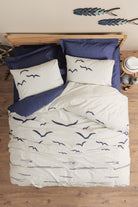 Cotton Box-Cotton Box Maritime Tek Kişilik Nevresim Takımı Larum Lacivert-Tek Kişilik Nevresim Takımı-1-Milagron.com