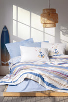 Cotton Box-Cotton Box Maritime Tek Kişilik Nevresim Takımı Moreno Mavi-Tek Kişilik Nevresim Takımı-1-Milagron.com